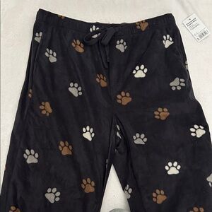 Sonoma Black Pajama Bottoms w/ Paw Prints